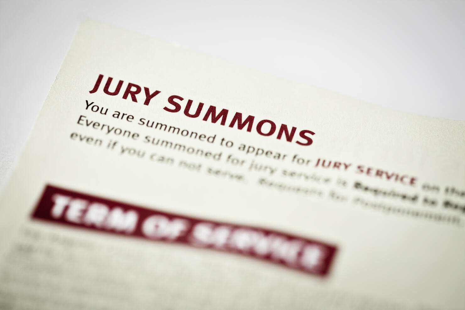 Jury Duty Summons