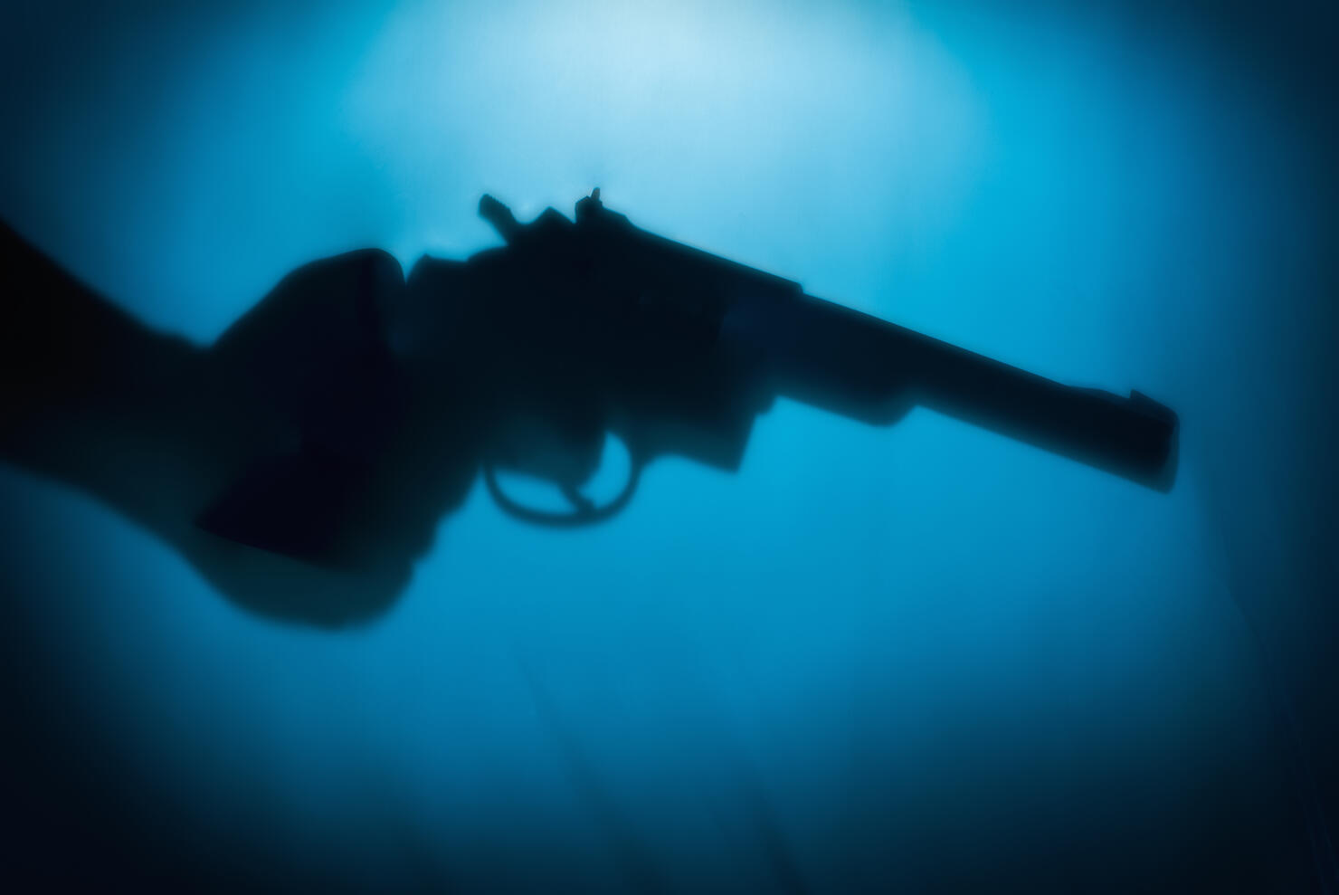 Hand holding handgun