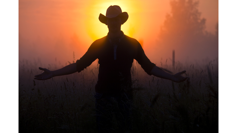 misty field portrait