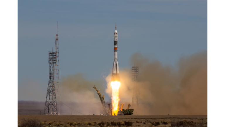 Launch of the spaceship "Soyuz MS-04" to International space station