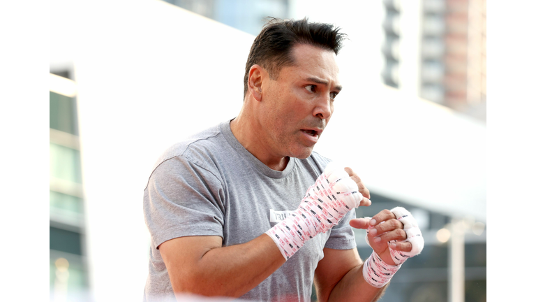 Boxing Legend "The Golden Boy" Oscar De La Hoya, Hosts Open To The Public Media Workout