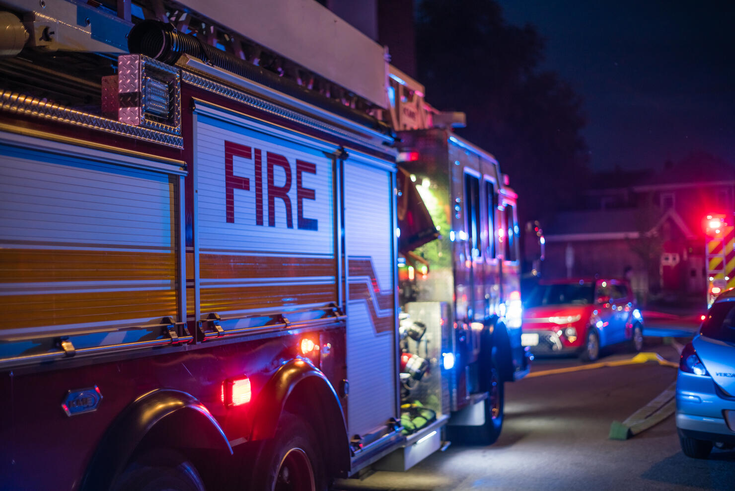 Firetruck with Blue Lights