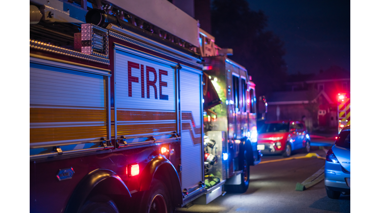 Firetruck with Blue Lights