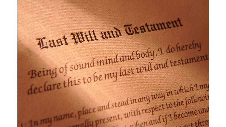 Last Will and Testament Document