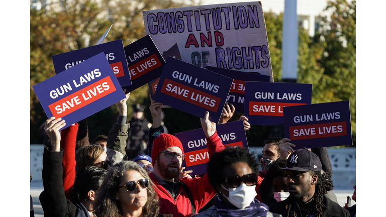 Victims Of Gun Violence Demonstrate Outside Supreme Court As Court Hears A New York Concealed Carry Case