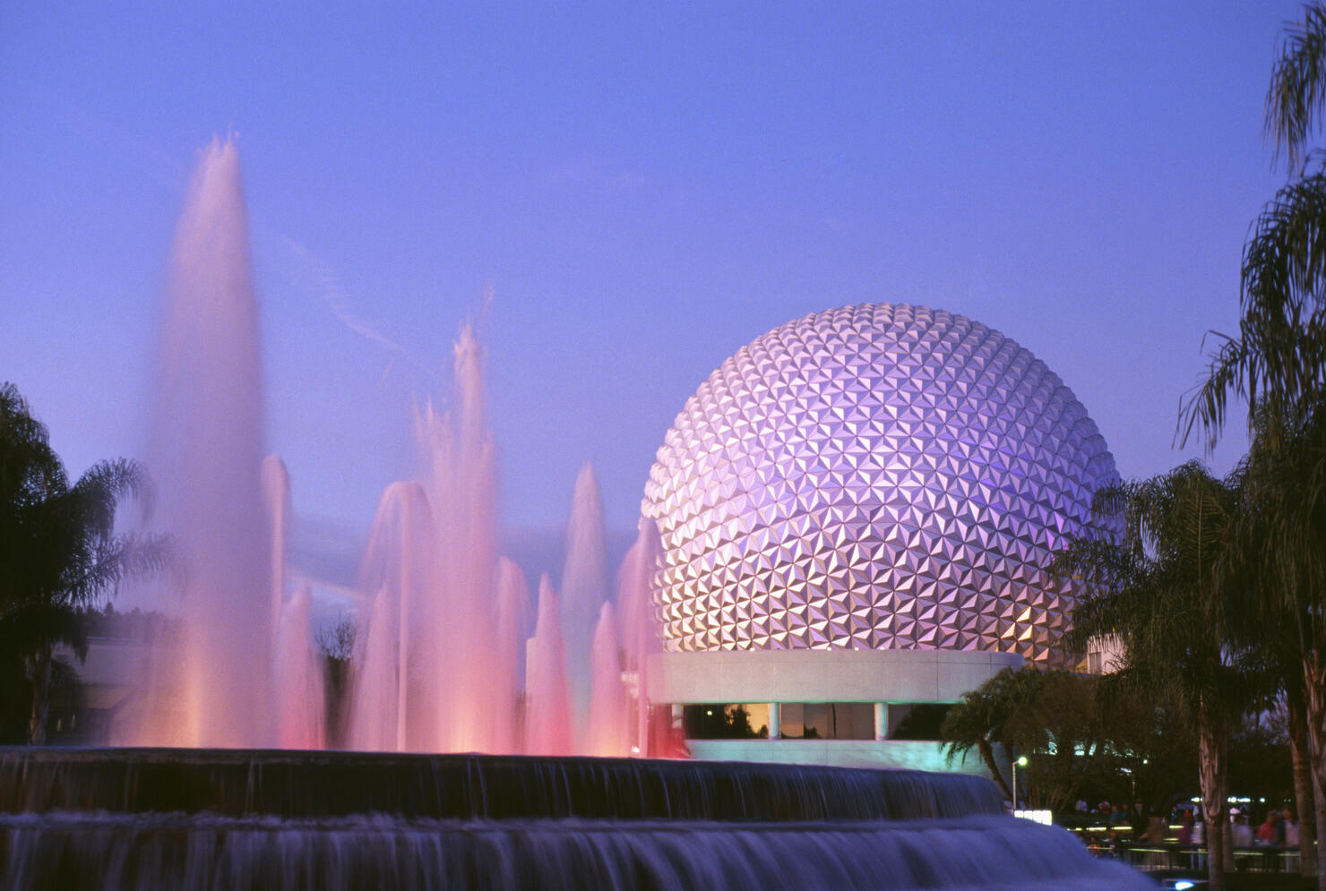 Geodesic Dome and Fountain at Epcot Center