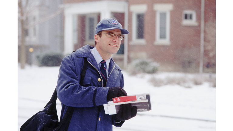 Cheerful mailman