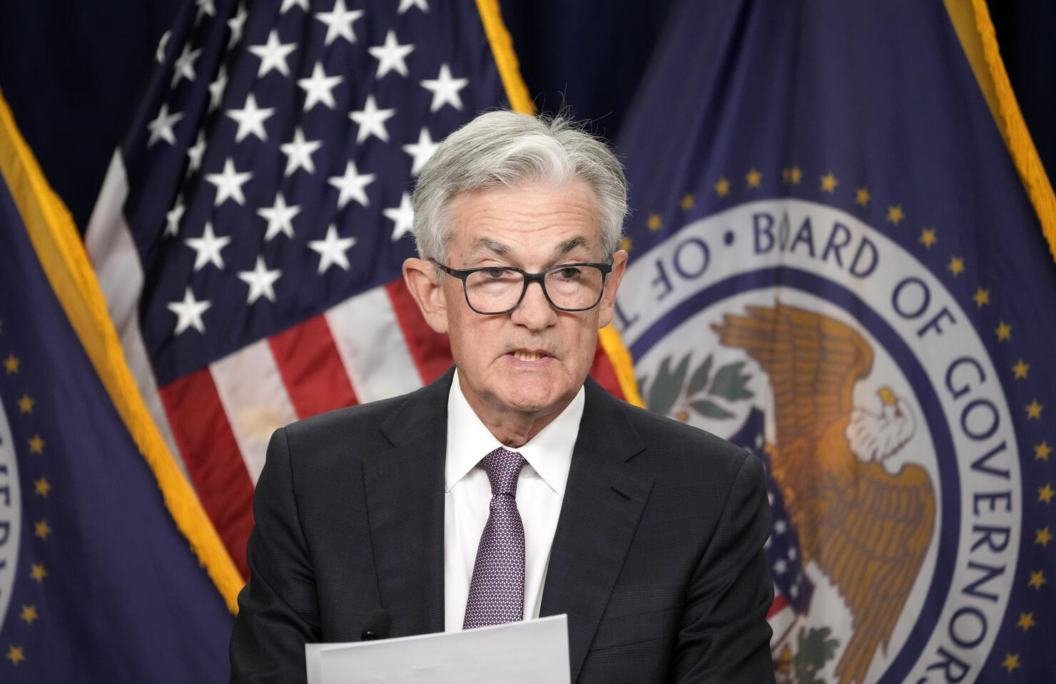 Federal Reserve Chair Powell Holds Press Conference On Interest Rate Announcement