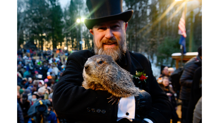 Crowds Gather To See Punxsutawney Phil On Groundhog Day In Pennsylvania