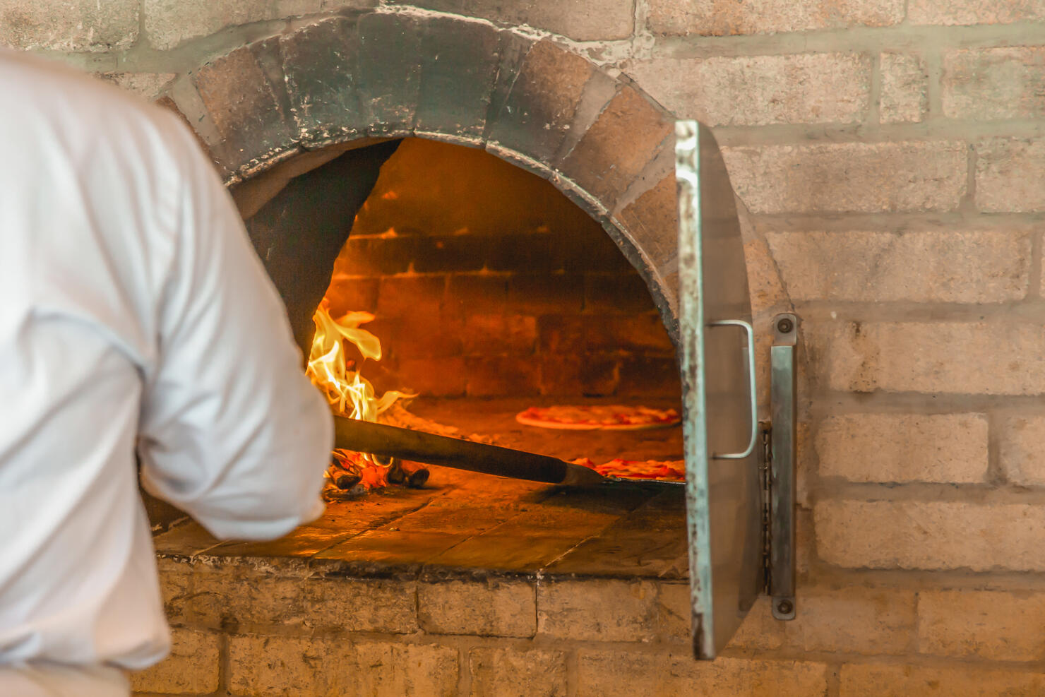 Wood oven pizza
