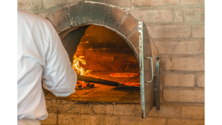 Wood oven pizza