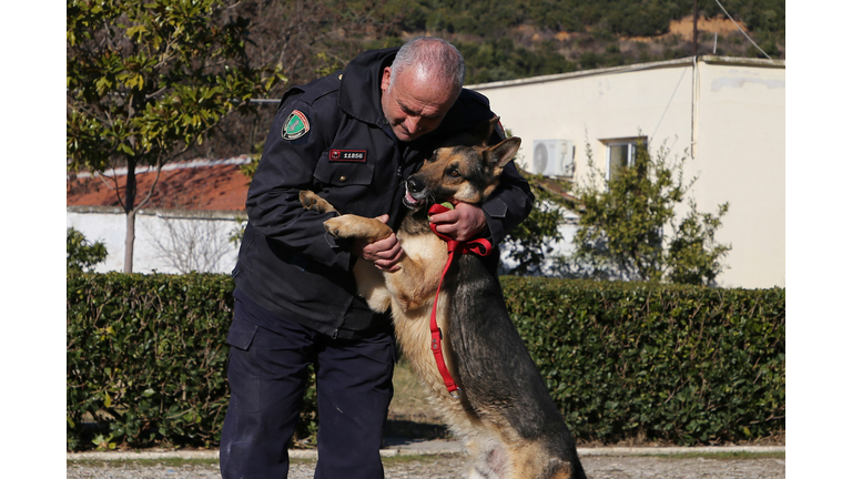 ALBANIA-POLICE-ANIMALS