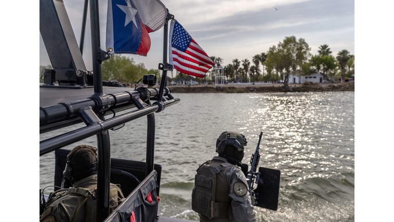 Texas Department Of Public Safety Patrols Border Along Rio Grande River