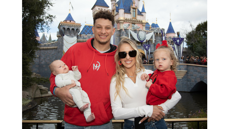 Patrick Mahomes Celebrates Super Bowl LVII Win with Family Visit to Disneyland Park