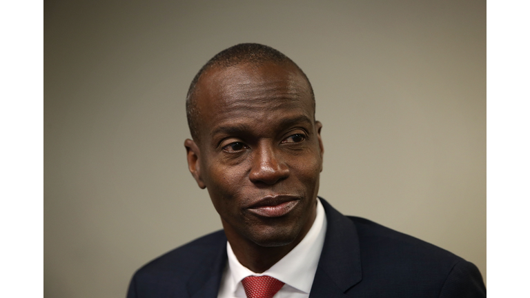 Haiti Presidential Candidate Jovenel Moise Holds News Conference In Washington