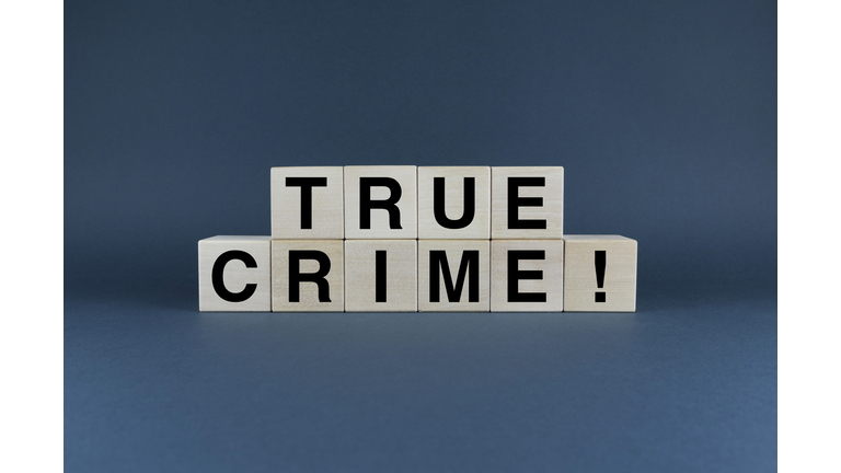 True crime. Cubes form the word True Crime.