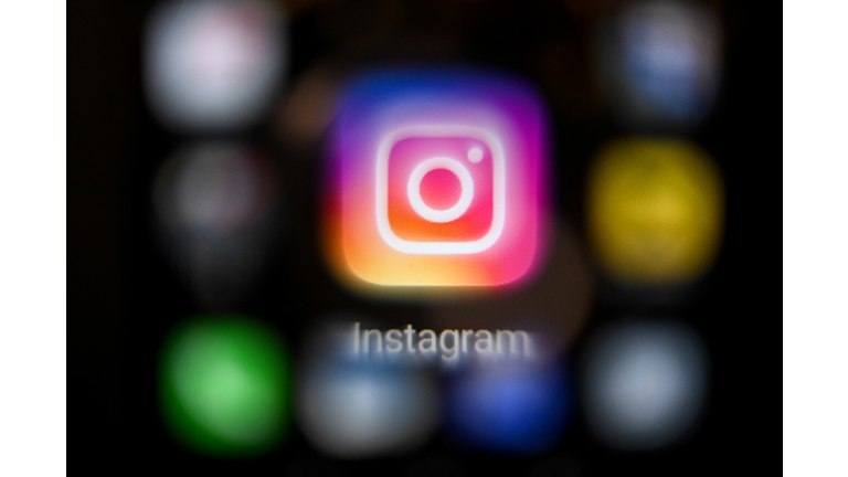 Instagram logo on dark background