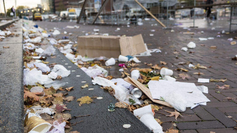 Litter on the street