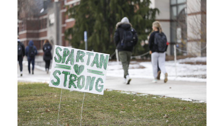 Michigan State University Students Return To Class For First Time Since Mass Shooting