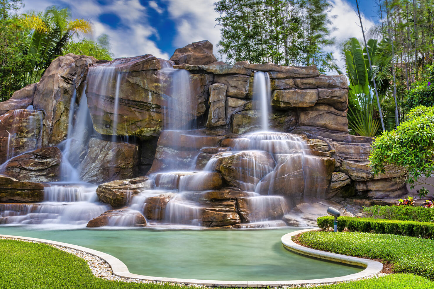 Water Flowing Through Rocks