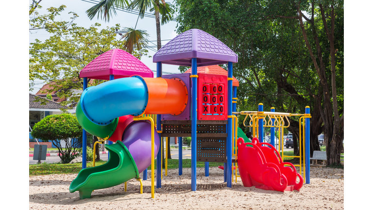 View Of Playground Against Trees In Park