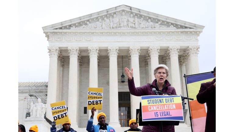 Student Loan Borrowers And Advocates Gather For The People's Rally To Cancel Student Debt During The Supreme Court Hearings On Student Debt Relief