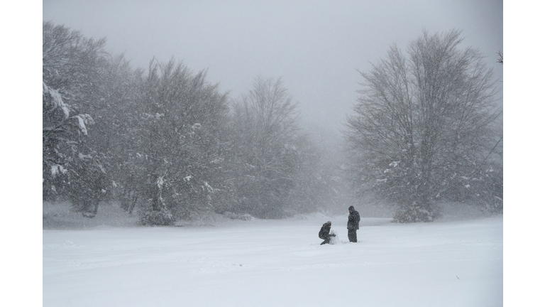 FRANCE-CORSICA-WEATHER-SNOW