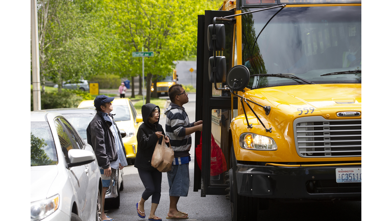 Seattle School Bus Delivers Lunches To Kids During Coronavirus Shutdown