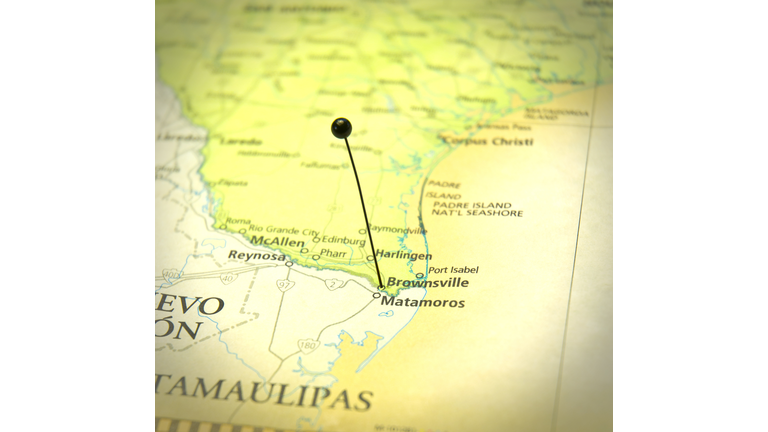 Road Map Of Brownsville Texas And Matamoros Mexico