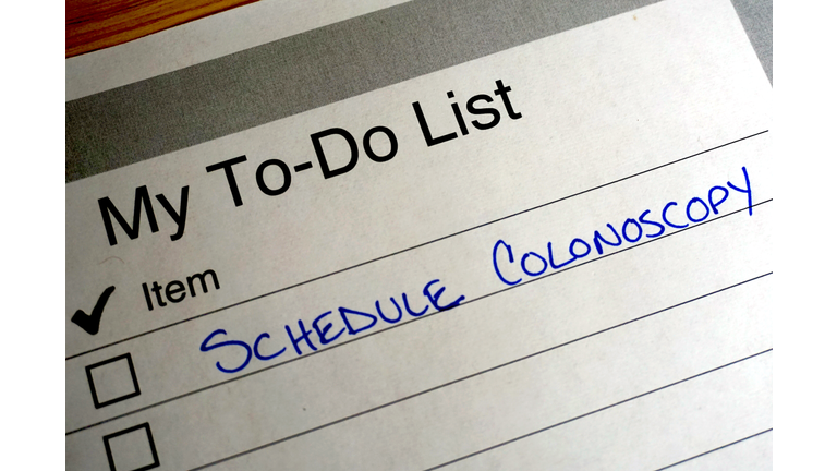 To Do List Reminder to Schedule Colonoscopy