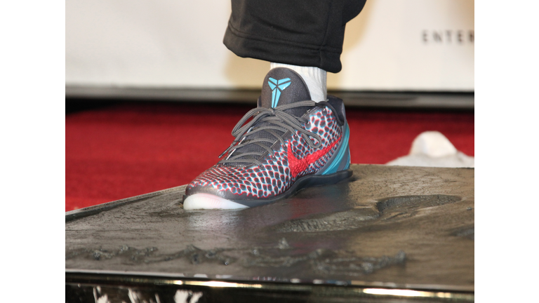 Kobe Bryant Hand And Footprint Ceremony At Grauman's Chinese Theater