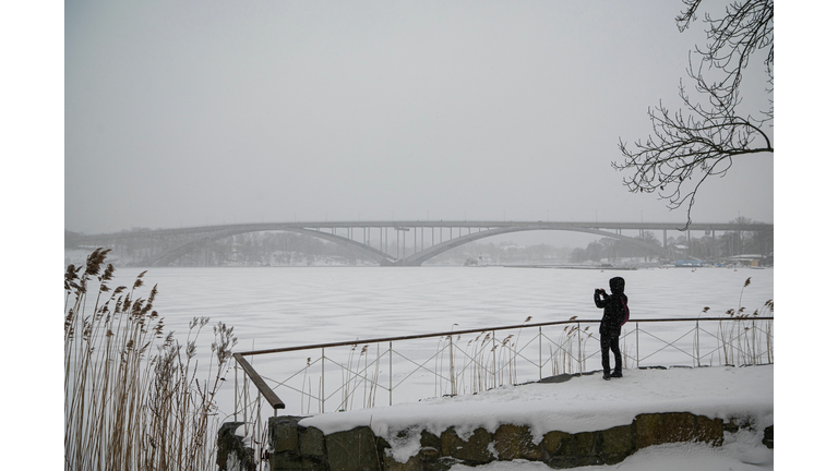 SWEDEN-WEATHER-SNOW-weather