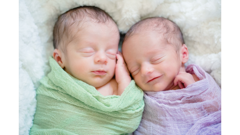Newborn Twins Sleeping