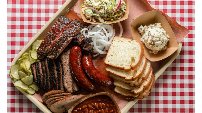 Barbecue Tray Full of Smoked Meats