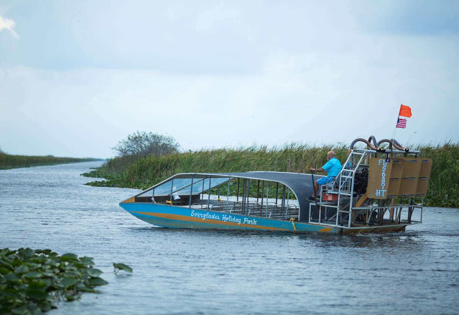 airboat in the florida everglades