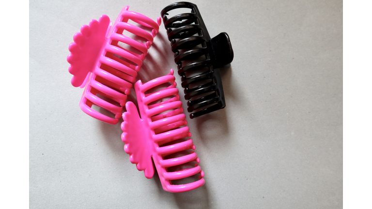 Colorful plastic hair claw clips for hair holding and decoration