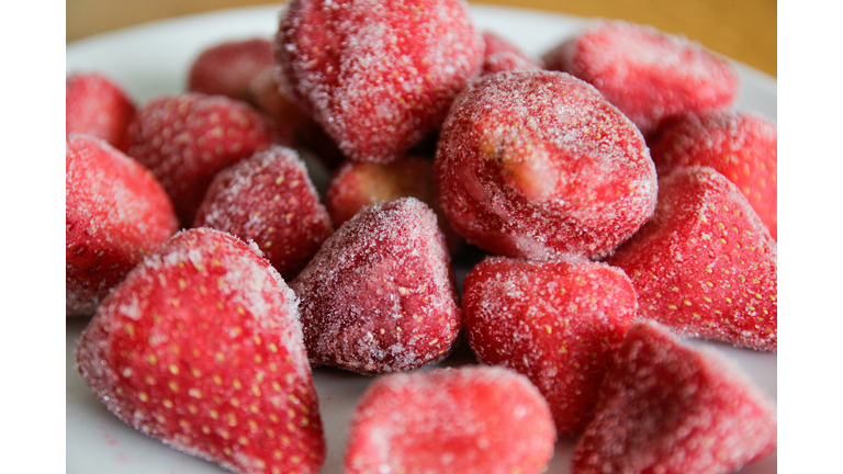 Frozen strawberries