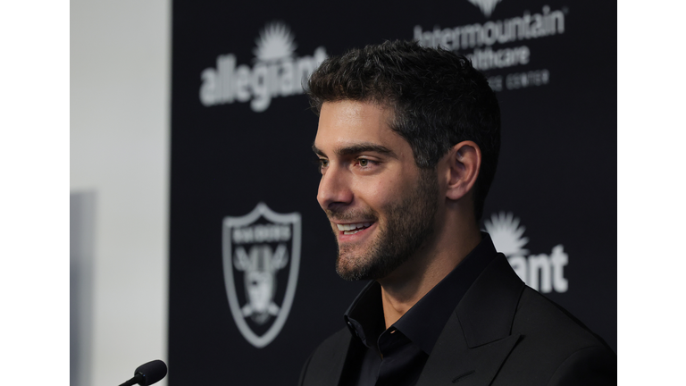 Las Vegas Raiders Introduce Jimmy Garoppolo