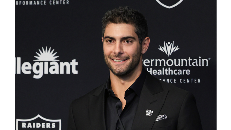 Las Vegas Raiders Introduce Jimmy Garoppolo