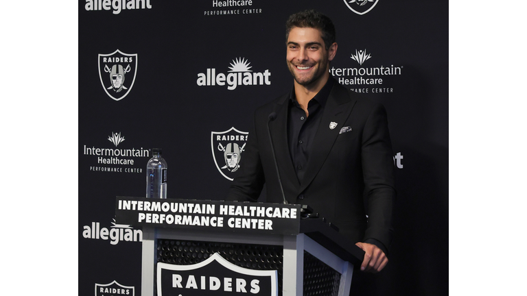 Las Vegas Raiders Introduce Jimmy Garoppolo