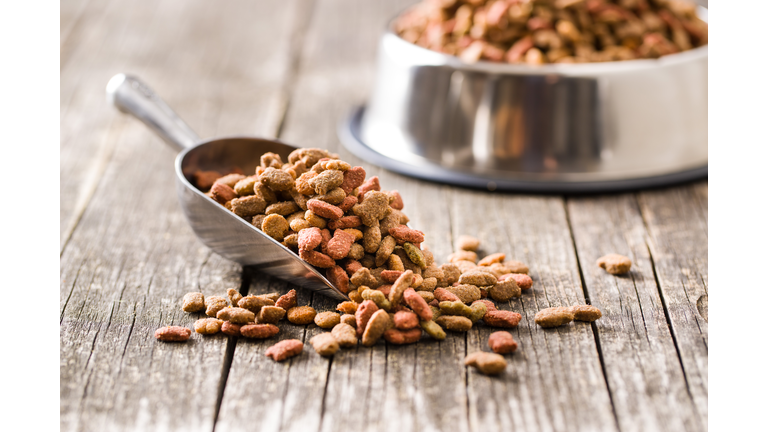 Dry pet food.
