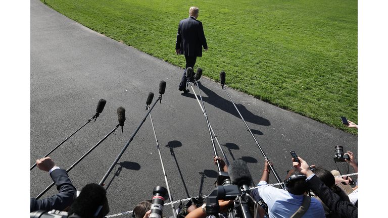 President Trump Departs White House For Annapolis