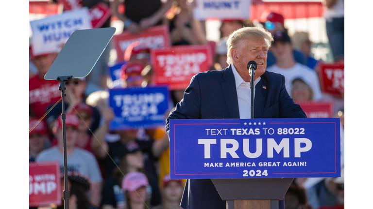 Donald Trump Holds First Rally Of 2024 Presidential Campaign