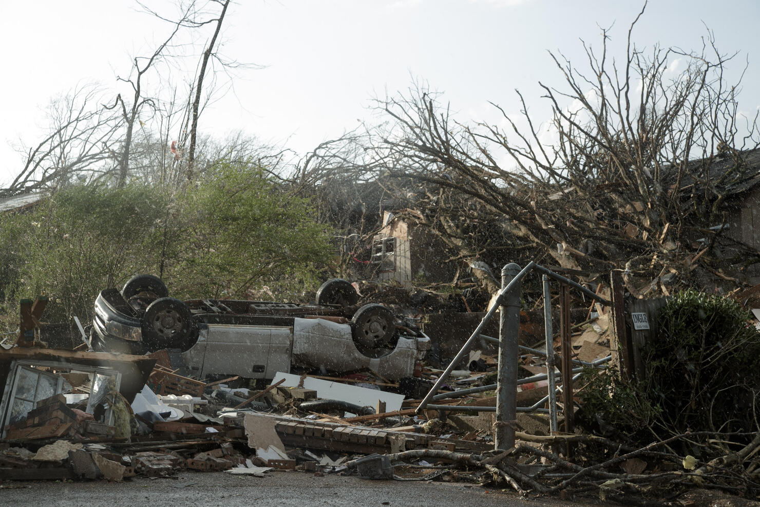 Large Tornado Sweeps Through Little Rock, Arkansas