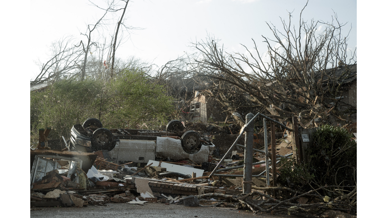 Large Tornado Sweeps Through Little Rock, Arkansas