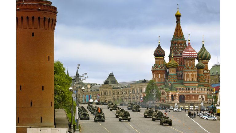 Military parade in Moscow, Russia