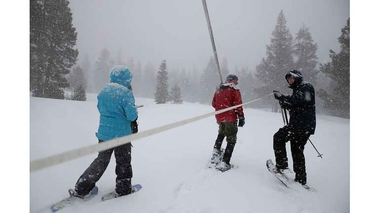 California Dept. Of Water Resources Survey The Snowpack Within The Sierra Nevada Mtns.