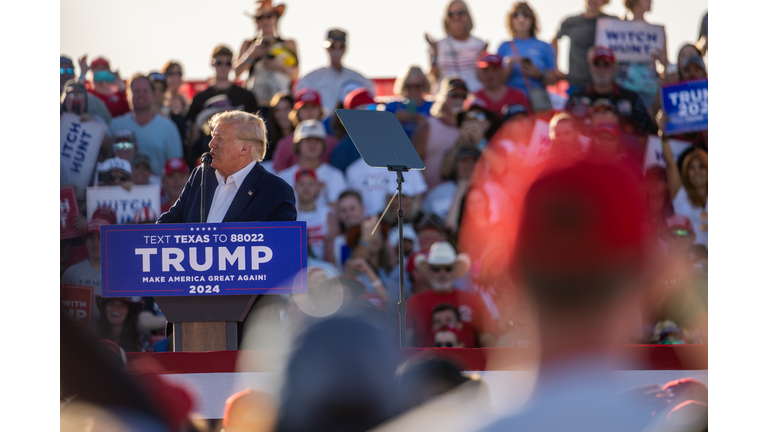 Donald Trump Holds First Rally Of 2024 Presidential Campaign