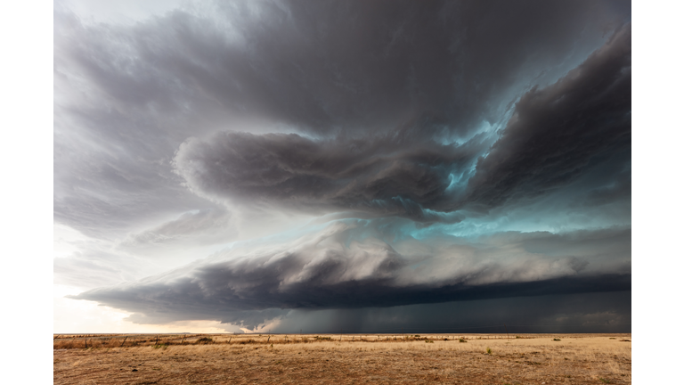 Supercell storm clouds in New Mexico