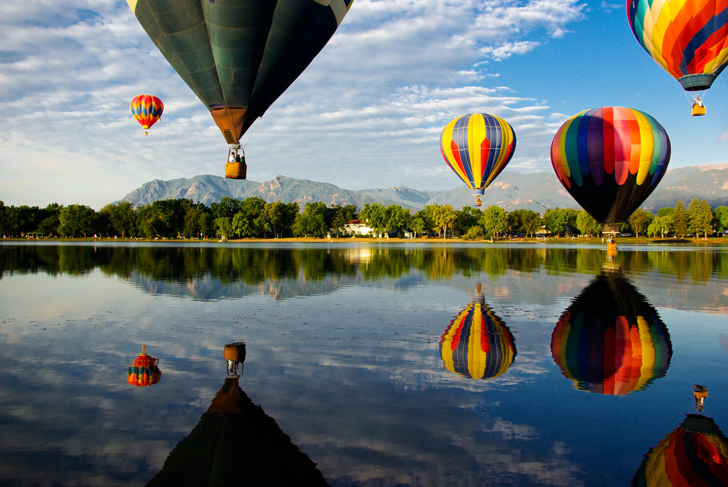 Cheyenne Mountain and Hot Air Balloons